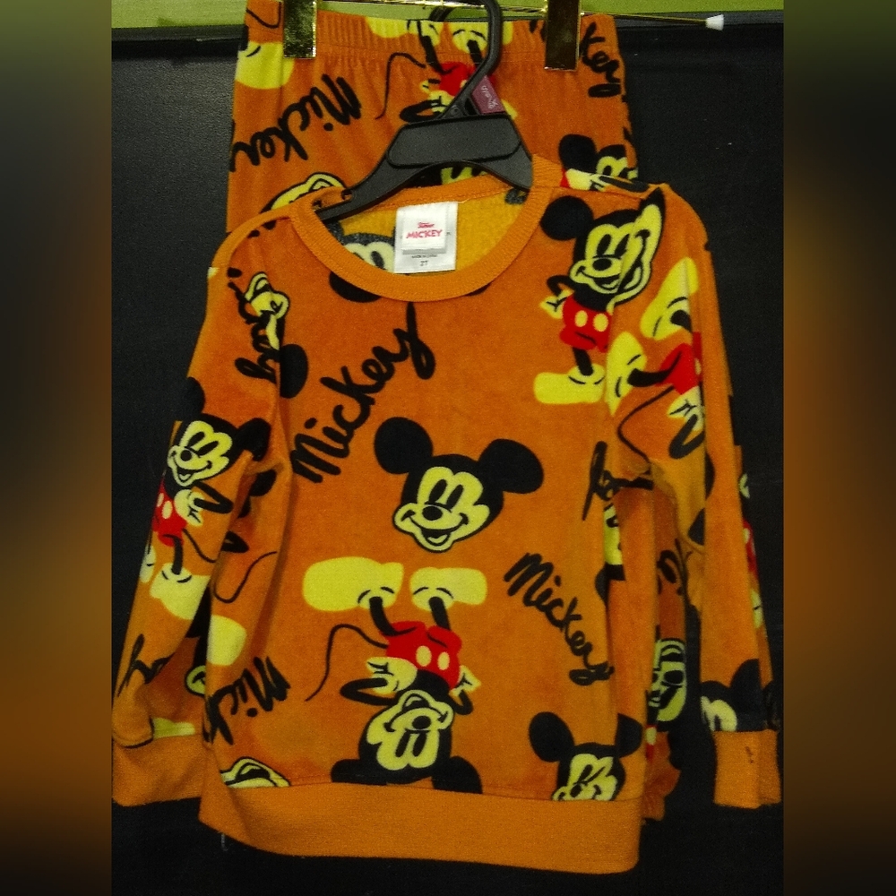 Disney Mickey Mouse Orange Pajama Set